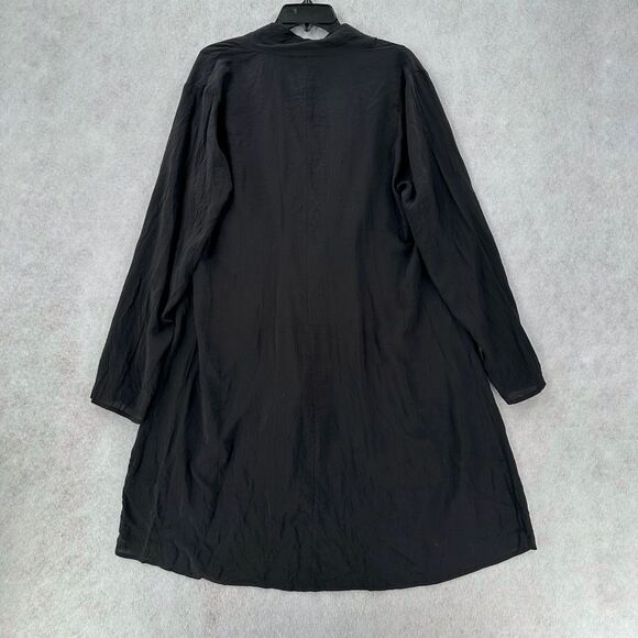 Lisa Rinna Kimono Duster Top SZ LARGE Black Lightweight Witchy WhimsyGoth‎ - Picture 2 of 8